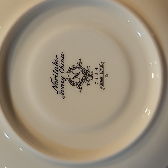 New Noritake Crown Flower 7324 Cup Saucer Only Ivory China - Picture 5 of 7